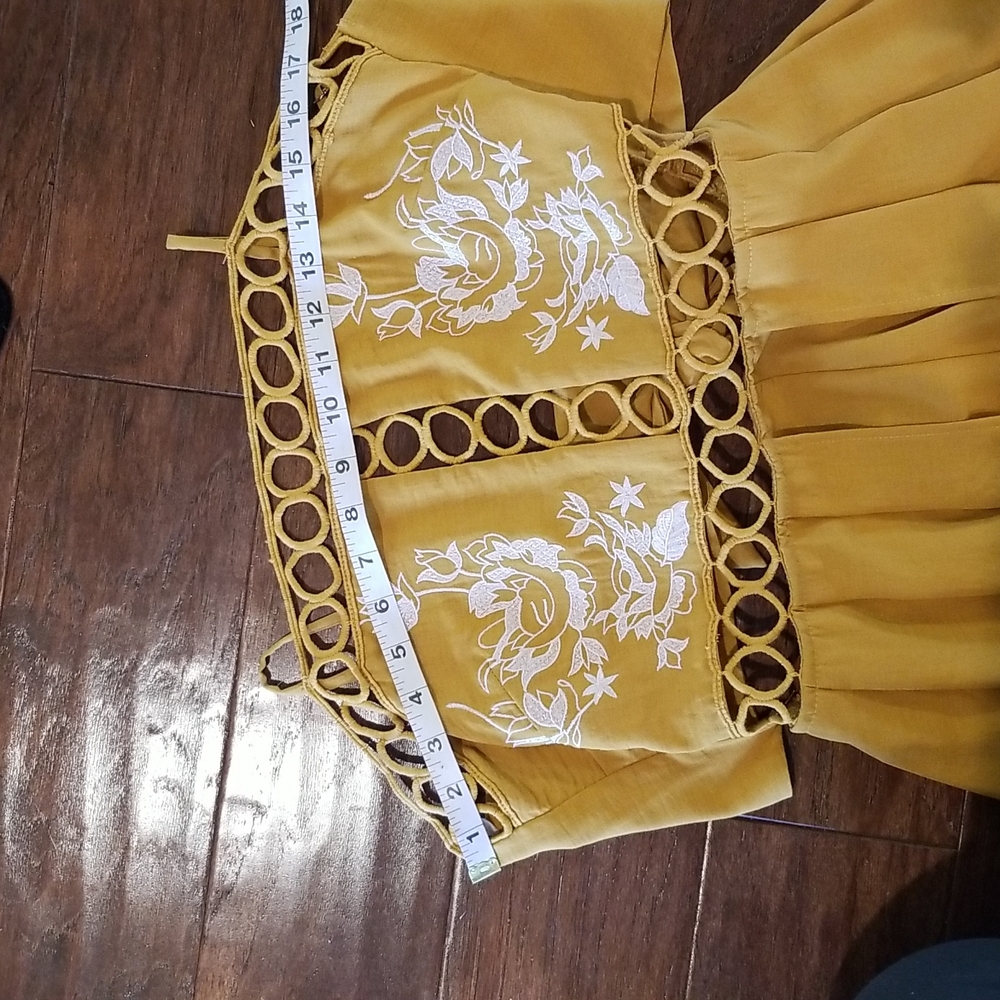 The Clothing Company Mustard Romper Maxi Dress Size M - Picture 5 of 13